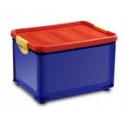 Коробка из пластика   8694, 47 х 33,5 х 28,5h см. цвет в ассортименте, A.B.M.- Италия