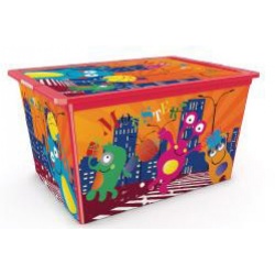 Коробка из пластика 50 л. 8419MST, 55х38,5х30,5 см. цвет в ассортименте, Италия