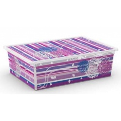 Коробка из пластика 20 л.8416STR, 55х38,5х16,5 см. цвет в ассортименте, Италия