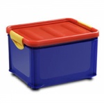 Коробка из пластика 20 л.   40х29х25 см. цвет в ассортименте, A.B.M.- Италия